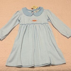 NWT Luigi size 5 girls pumpkin embroidered dress - beautiful details